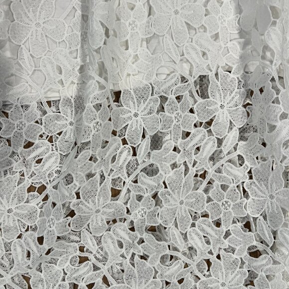 NWT Express White Lace Dress Bridal Rehearsal Dinner Engagement Size Medium - Picture 4 of 7